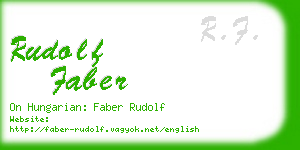 rudolf faber business card